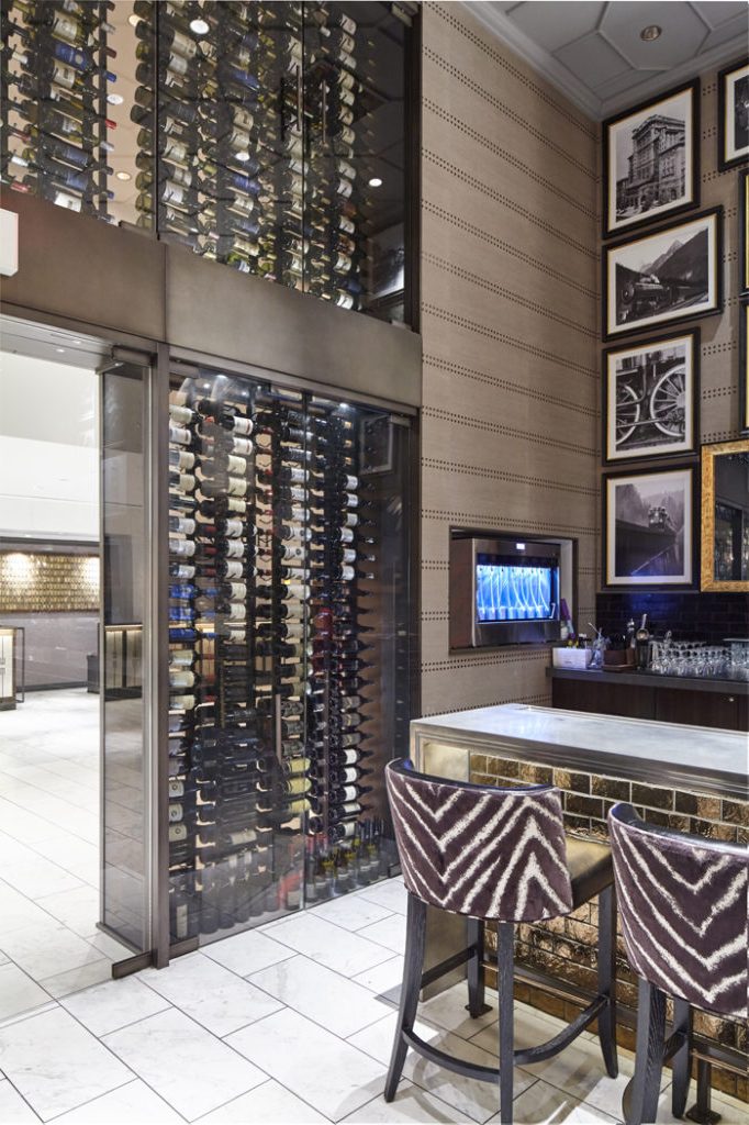 Contemporary Wine Display Storage Designed by an Seattle Master Builder