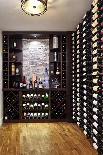 A Well-Lit Home Wine Cellar in Seattle