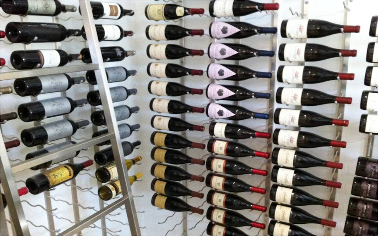 Custom Metal Wine Rack System Residential Wine Cellar Project Seattle