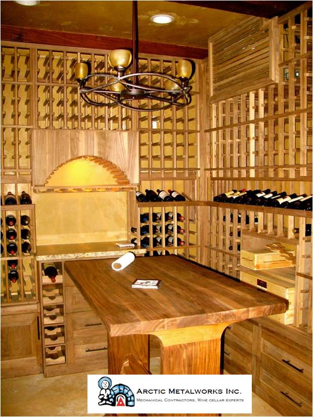 Residential Custom Wine Cellar Design and Refrigeration Installation Project Completed by Seattle Master Builders