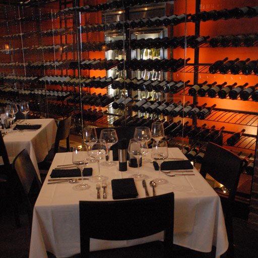 Restaurant wine display