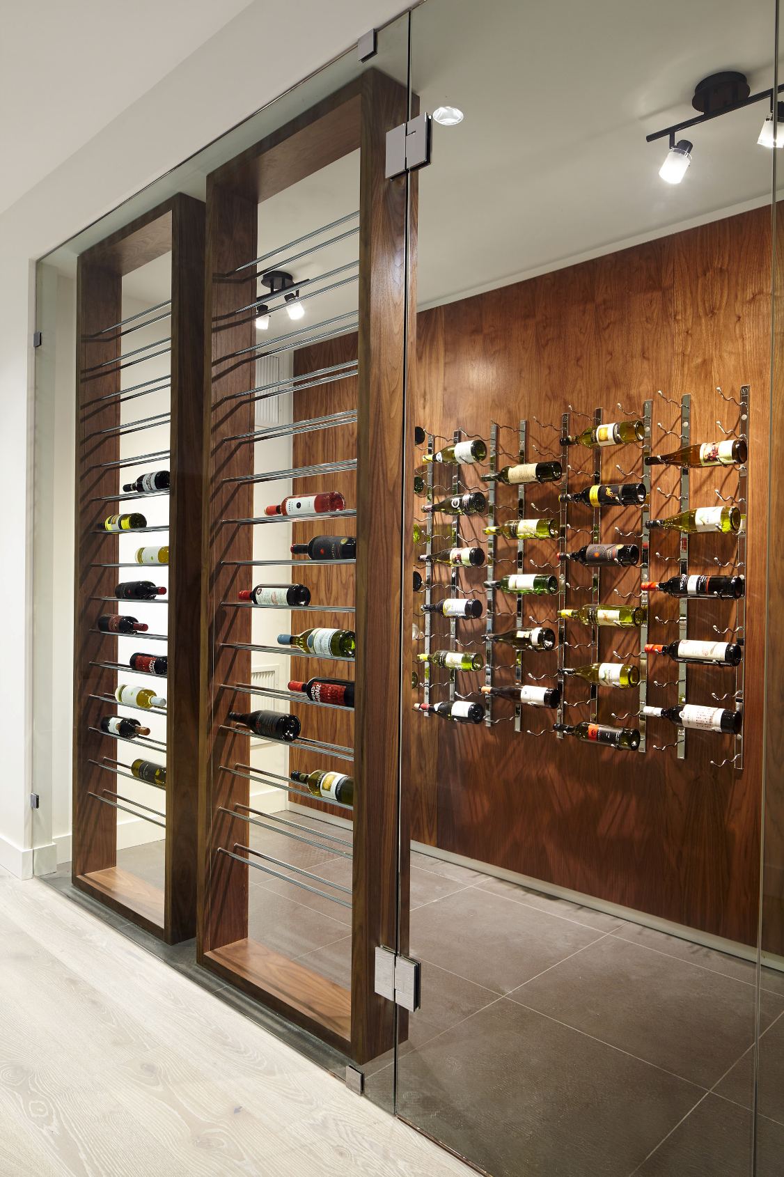 Elegant Glass Wine Cellar Seattle
