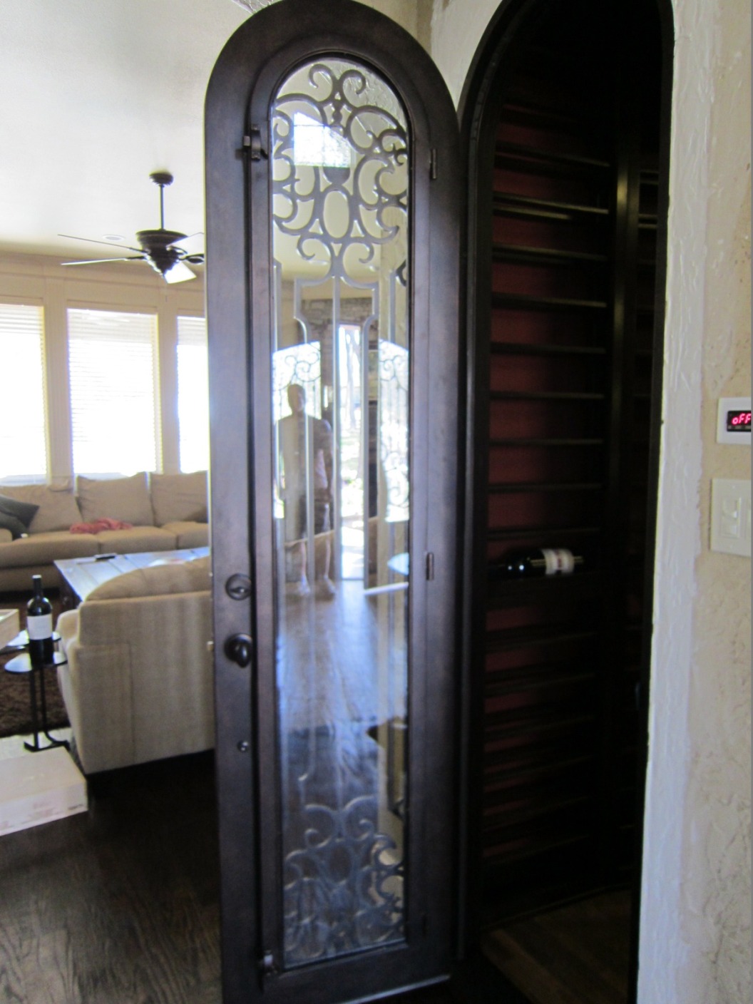 Wrought Iron Door with operable glass Offered by Seattle Master Builders