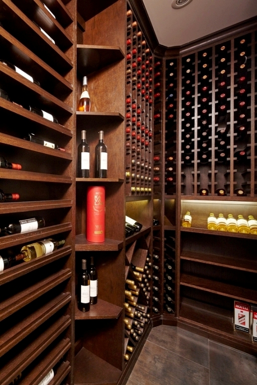 Classic Style Custom Wine Cellars with Wooden Wine Racks Completed by an Seattle Designer and Installer