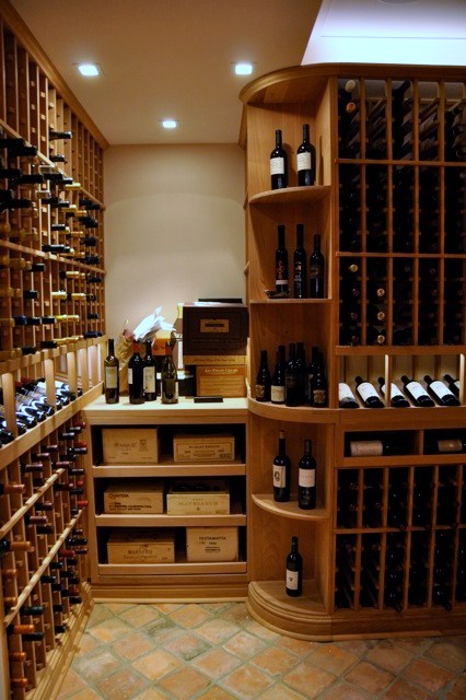  Wine Racks were Customized for Bulk Storage in a Residential Wine Cellar