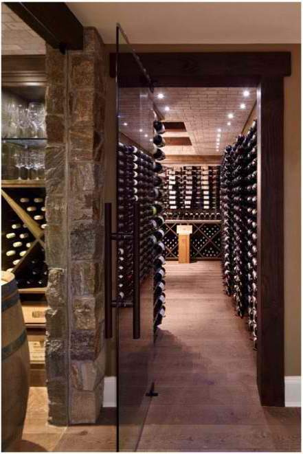 An Elegant Custom Home Wine Cellar Designed by a Creative Builder in Seattle