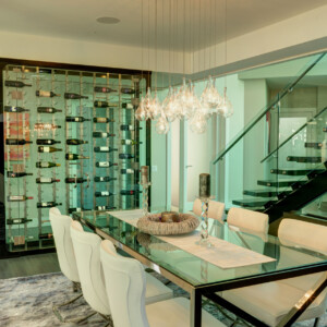 17 - Modern Glass Framed Wine Cellar Seattle