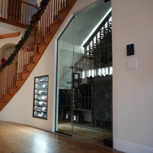 33 - Modern Under the Stairs Wine Cellar With Glass Doors - Seattle
